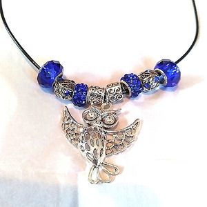 Handmade Beaded Owl Necklace